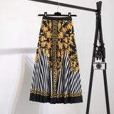 Women's Cartoon Printed Pleated Skirt