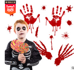 Horror Bloody Finger and Footprint  wall stickers Halloween