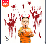 Horror Bloody Finger and Footprint  wall stickers Halloween