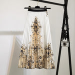 Women's Cartoon Printed Pleated Skirt