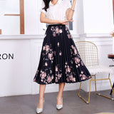 Women's Cartoon Printed Pleated Skirt