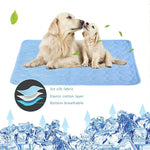 Pet Pad Summer Cooling Mat Dog Beds Mats Blue Pet Ice Pad Cool  Cold Silk Moisture-Proof  Cooler Mattress Cushion Puppy