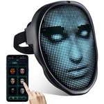 Halloween Full-Color LED Face-Changing Glowing Mask APP Control