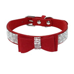 Puppy Cat Collars Adjustable Leather Bowknot