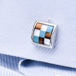 Business Style Lattice Cufflinks