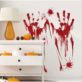 Horror Bloody Finger and Footprint  wall stickers Halloween