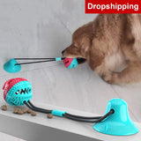 Silicon Dog Tug Toy Feeder