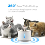 2.4L Automatic Cat Water Fountain Water level Window LED Electric Mute Water Feeder Dog Pet Drinker Bowl Pet Drinking Dispenser