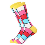 MYORED 2019 date men dress color comfortable pair roller skateboard for causal reason funny wedding socks socks shark geometry