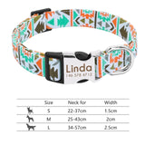 Nylon Dog Collar Pet Collar Engravable ID Tag Nameplate Reflective for Small Medium Large Dogs Pitbull Pug