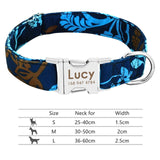 Nylon Dog Collar Pet Collar Engravable ID Tag Nameplate Reflective for Small Medium Large Dogs Pitbull Pug