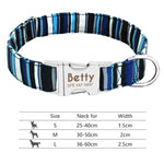 Nylon Dog Collar Pet Collar Engravable ID Tag Nameplate Reflective for Small Medium Large Dogs Pitbull Pug