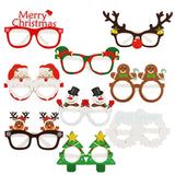 9pcs Santa Claus Xmas Tree Elk Glasses Frame Merry Christmas Glasses Photo Prop Christmas decorations new year Navidad kids gift