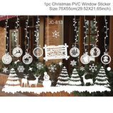 Christmas Window Stickers Merry Christmas Decorations For Home Christmas Wall Sticker Kids Room Wall Decals New Year Stickers