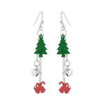 New Christmas Earrings Crystal Snowman Jewelry Christmas Tree Stud Earring For Women Creative Party Accessories Girl Gifts