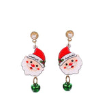 New Christmas Earrings Crystal Snowman Jewelry Christmas Tree Stud Earring For Women Creative Party Accessories Girl Gifts