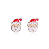 New Christmas Earrings Crystal Snowman Jewelry Christmas Tree Stud Earring For Women Creative Party Accessories Girl Gifts