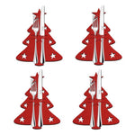 1/4PCS Christmas Pocket Fork Knife Cutlery Holder Bag Tree Cutlery Bag Unique Exquisite Cutlery Holder Organizer Tableware Table