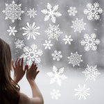 Merry Christmas Wall Stickers DIY Snowflake Wall Decals PVC Window Stickers Xmas Navidad Ornaments 2021 New Year Natal Noel Deco