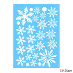 Merry Christmas Wall Stickers DIY Snowflake Wall Decals PVC Window Stickers Xmas Navidad Ornaments 2021 New Year Natal Noel Deco