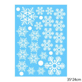 Merry Christmas Wall Stickers DIY Snowflake Wall Decals PVC Window Stickers Xmas Navidad Ornaments 2021 New Year Natal Noel Deco