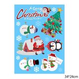 Merry Christmas Wall Stickers DIY Snowflake Wall Decals PVC Window Stickers Xmas Navidad Ornaments 2021 New Year Natal Noel Deco