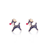 New Christmas Earrings Crystal Snowman Jewelry Christmas Tree Stud Earring For Women Creative Party Accessories Girl Gifts