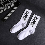 1 pair Men Fashion Hip Hop Hit Color On Fire Crew Socks Red Flame Blaze Power Torch Hot Warmth Street Skateboard Cotton Socks