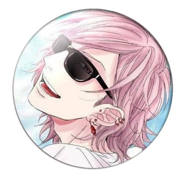 Anime yarichin b clube cosplay emblemas ayato yuri broche ícone