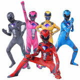 Boy Power Costume Kids Child Superhero Mecha Five Beast Red Ranger Morpher Party Cosplay Halloween Carnival Fancy Dress