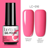 LILYCUTE 7ml Gel Nail Polish  For Nails Semi Permanent Soak Off Gel UV LED Varnishes Base Top Matte Coat Gel Polish Nail Art Gel