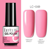 LILYCUTE 7ml Gel Nail Polish  For Nails Semi Permanent Soak Off Gel UV LED Varnishes Base Top Matte Coat Gel Polish Nail Art Gel