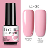 LILYCUTE 7ml Gel Nail Polish  For Nails Semi Permanent Soak Off Gel UV LED Varnishes Base Top Matte Coat Gel Polish Nail Art Gel