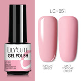 LILYCUTE 7ml Gel Nail Polish  For Nails Semi Permanent Soak Off Gel UV LED Varnishes Base Top Matte Coat Gel Polish Nail Art Gel