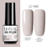 LILYCUTE 7ml Gel Nail Polish  For Nails Semi Permanent Soak Off Gel UV LED Varnishes Base Top Matte Coat Gel Polish Nail Art Gel