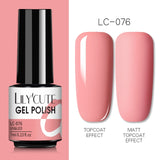 LILYCUTE 7ml Gel Nail Polish  For Nails Semi Permanent Soak Off Gel UV LED Varnishes Base Top Matte Coat Gel Polish Nail Art Gel