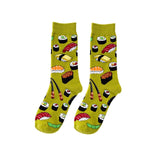 Funny Men Women Fashion Harajuku Fruit Socks Lovely Art With Avocado Sushi Food Animal Dog Happy Socks