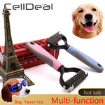 Hair Removal Comb for Dogs Cat Detangler Fur Trimming Dematting Deshedding Brush Grooming Tool For matted Long Hair Curly Pet