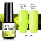 LILYCUTE 7ml Gel Nail Polish  For Nails Semi Permanent Soak Off Gel UV LED Varnishes Base Top Matte Coat Gel Polish Nail Art Gel