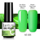 LILYCUTE 7ml Gel Nail Polish  For Nails Semi Permanent Soak Off Gel UV LED Varnishes Base Top Matte Coat Gel Polish Nail Art Gel