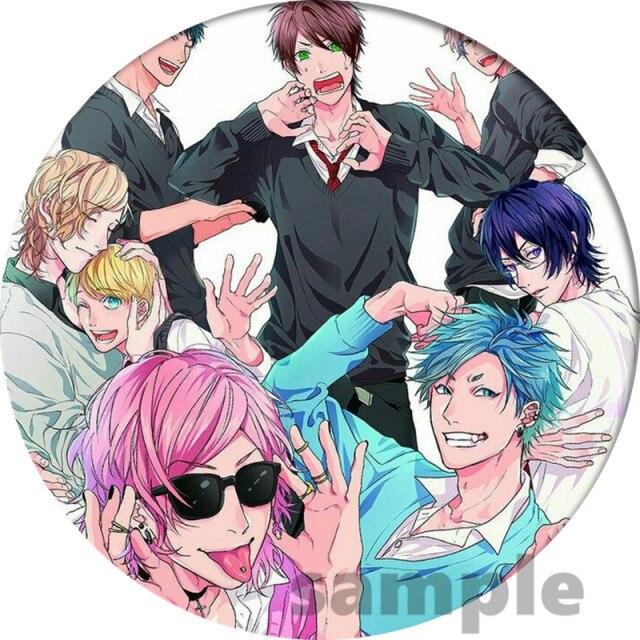 Anime yarichin b clube cosplay emblemas ayato yuri broche ícone