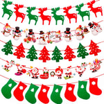 QIFU Christmas Banner Garland Merry Christmas Decor for Home Navidad Noel 2021 Christmas Ornaments Xmas Decor New Year 2022