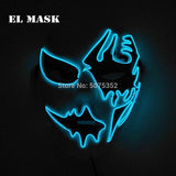 2021 Hot Sales Fashion LED Mask Luminous Glowing Halloween Party Mask Neon EL Mask Halloween Cosplay Mask Mascara Horror Maska