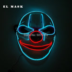 2021 Hot Sales Fashion LED Mask Luminous Glowing Halloween Party Mask Neon EL Mask Halloween Cosplay Mask Mascara Horror Maska