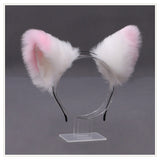 30 Colors Cartoon Cat Ears Hairband Headwear Fur Ear Cat Cosplay Head Band Hair Accessories For Women Girls Kid Party Headband