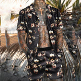 Hawaiian Set Mens Printing Set Short Sleeve Summer Casual Floral Shirt Beach Two Piece Suit 2021 New Fashion Men Sets M-3XL