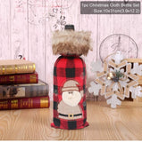 Christmas Wine Bottle Cover Merry Christmas Decorations For Home 2021 Christmas Ornament New Year 2022 Xmas Navidad Gifts