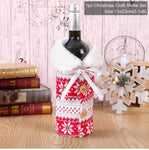 Christmas Wine Bottle Cover Merry Christmas Decorations For Home 2021 Christmas Ornament New Year 2022 Xmas Navidad Gifts