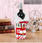 Christmas Wine Bottle Cover Merry Christmas Decorations For Home 2021 Christmas Ornament New Year 2022 Xmas Navidad Gifts