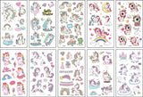 10 Sheet/Set Kids Tattoo Cartoon Rainbow Unicorn Fake Tattoo Sticker Temporary Tattoos Waterproof Art Tatoo Hand Arm for Child